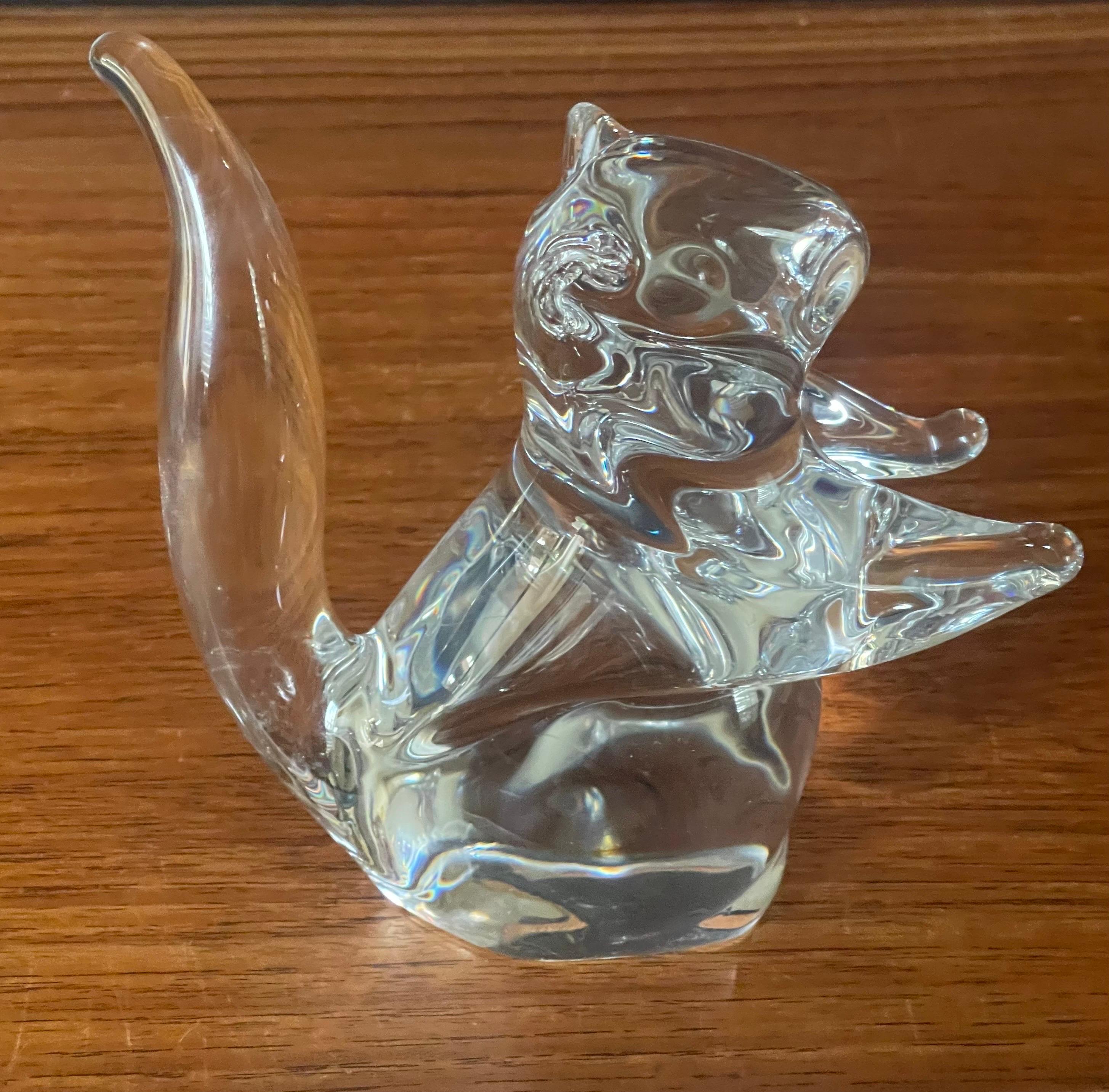 avon glass squirrel candle holder