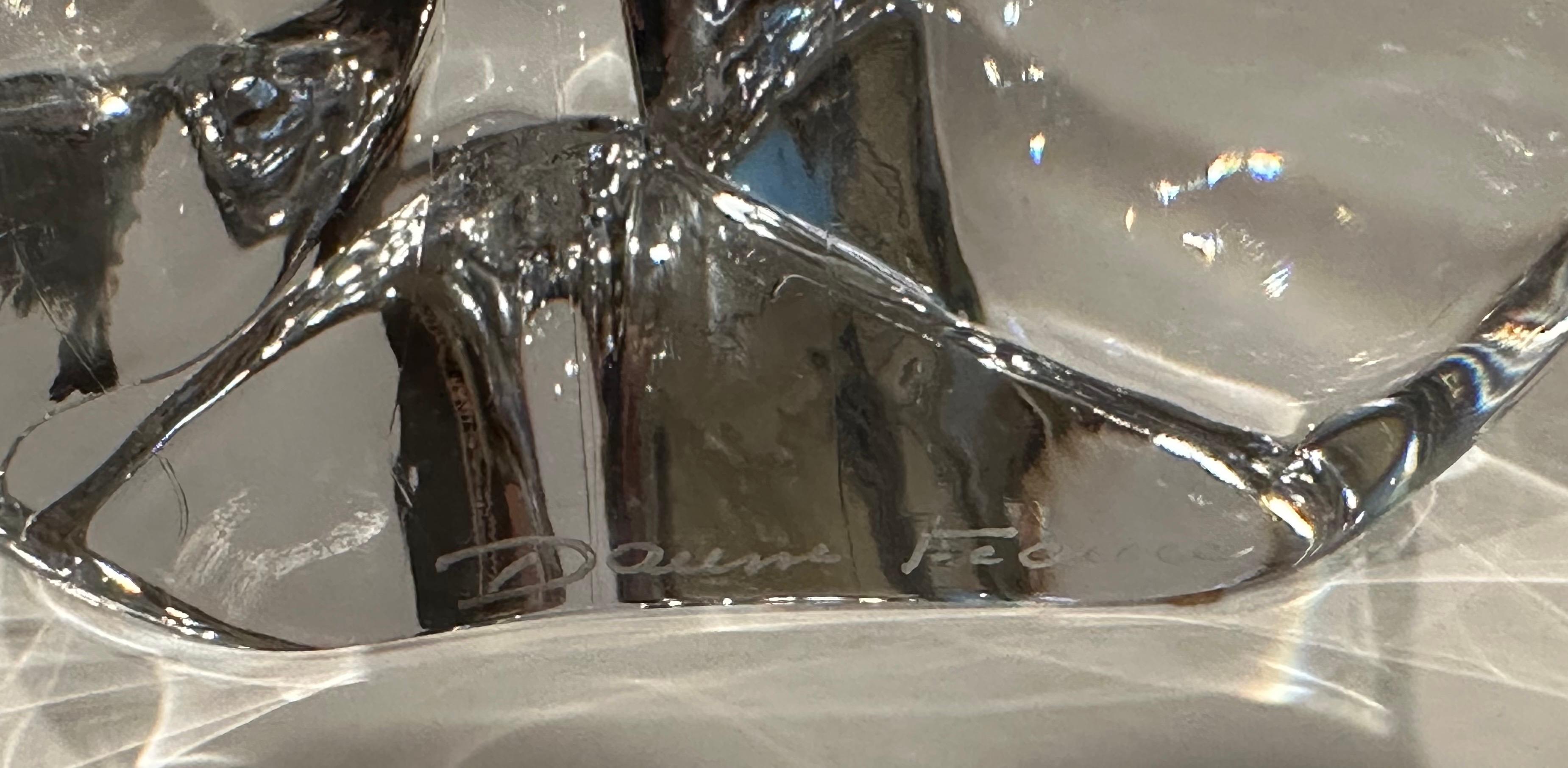 Sculpture de cygne en cristal stylisé par Daum, France en vente 3