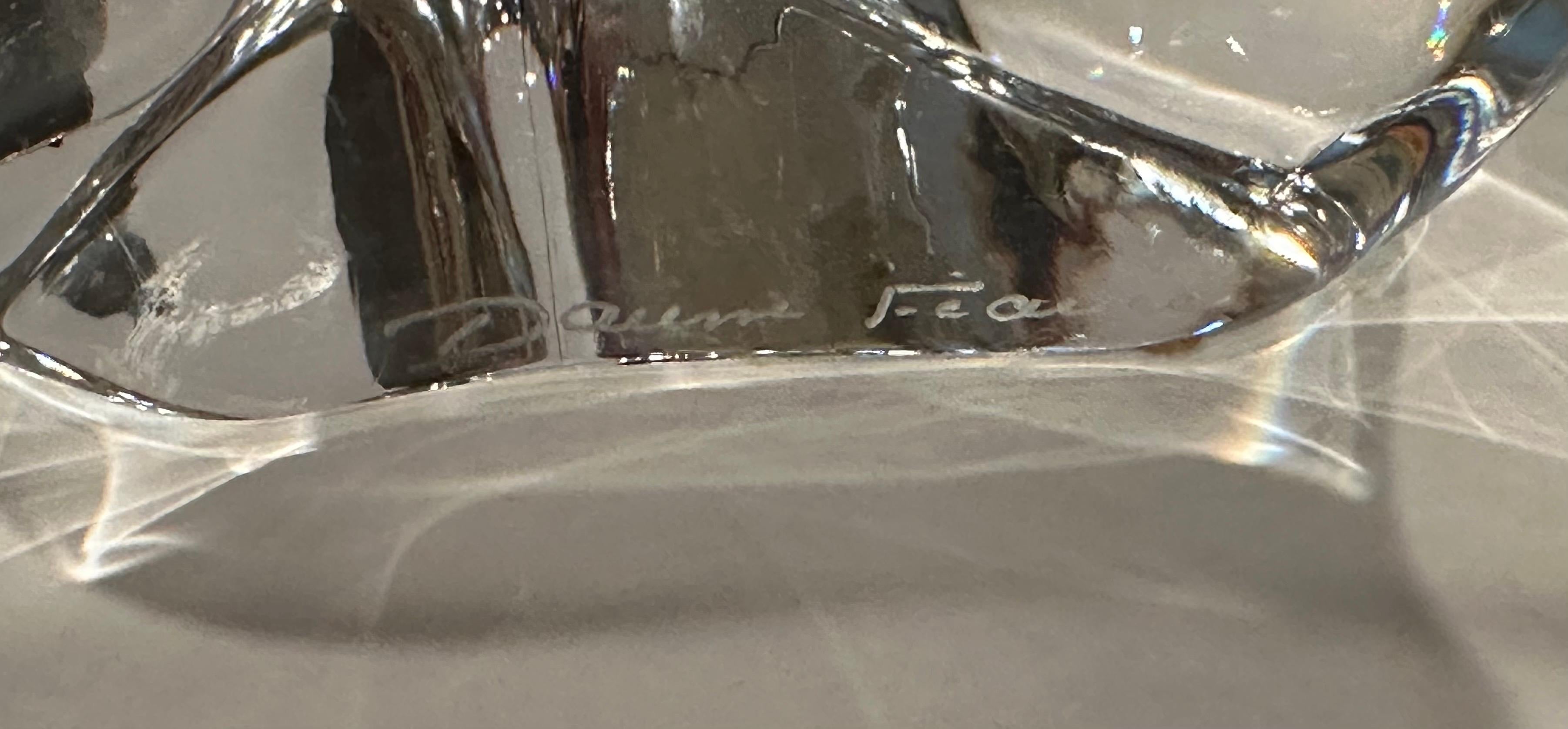 Sculpture de cygne en cristal stylisé par Daum, France en vente 2