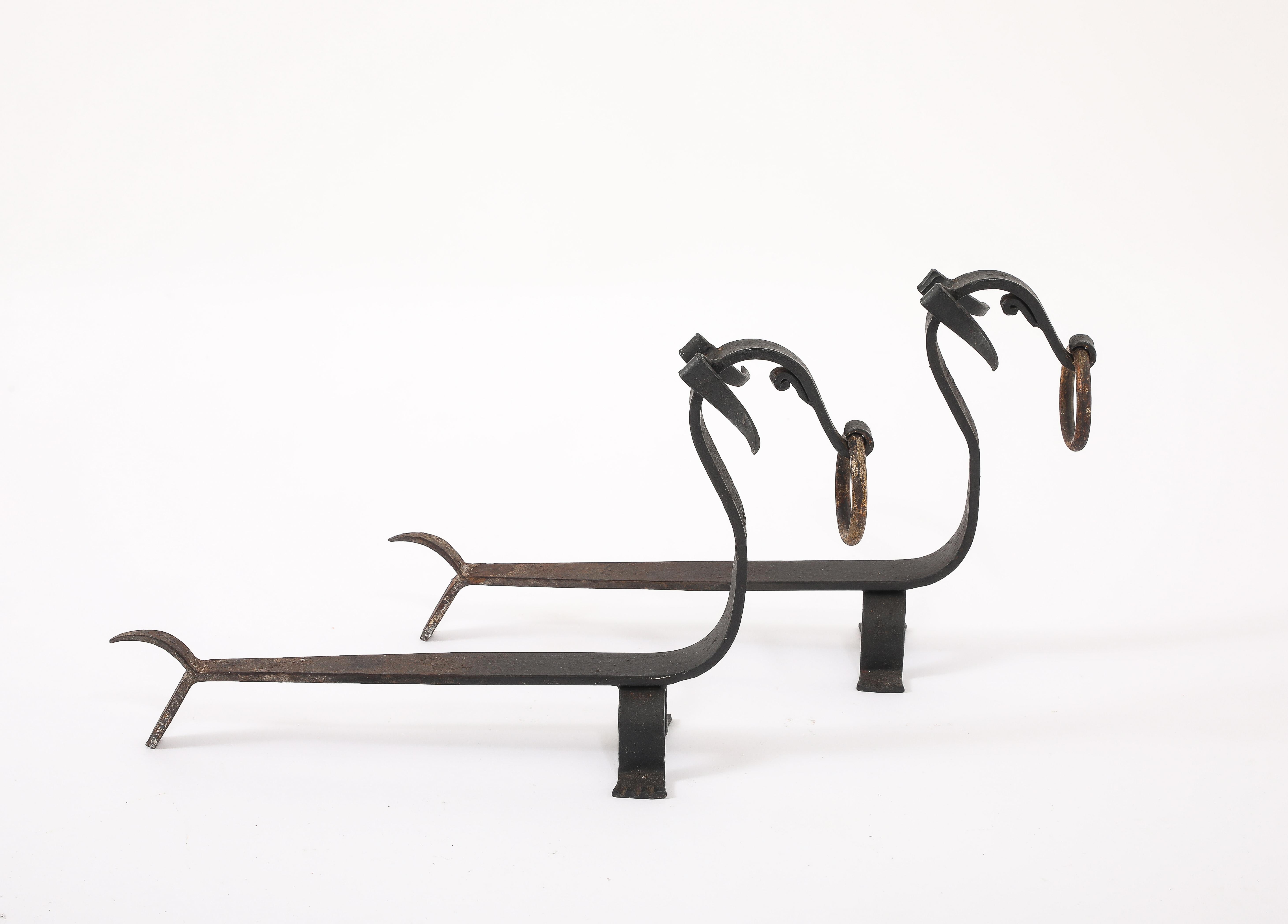 Stylized Dashunds Andirons, France 1940's For Sale 5