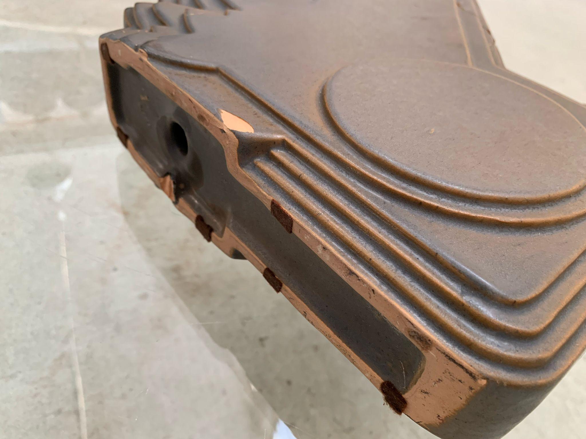 Stylized dove in brown glazed ceramic by Alessio Tasca, Italy, 1960s in vendita 3