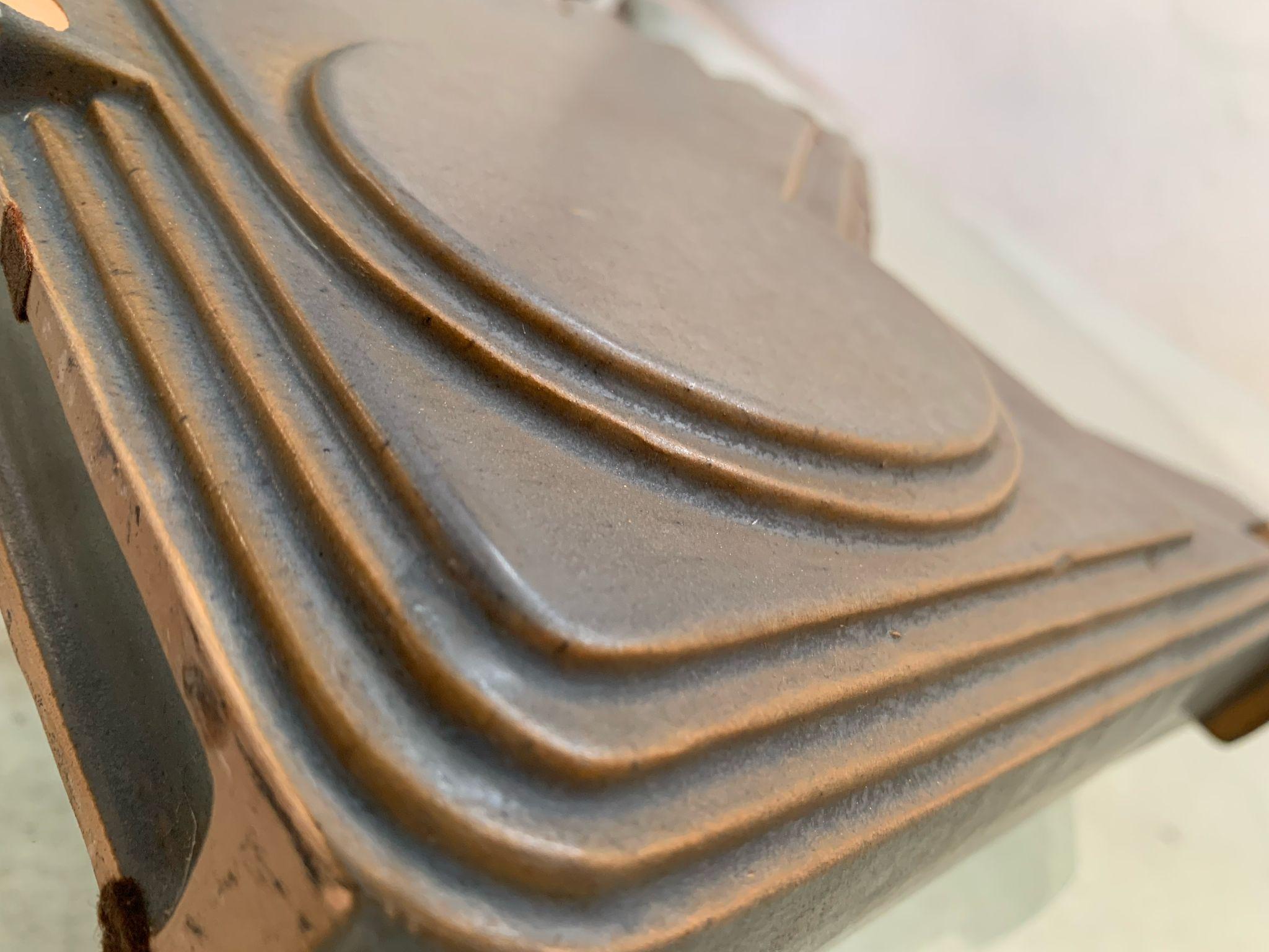 Stylized dove in brown glazed ceramic by Alessio Tasca, Italy, 1960s in vendita 4