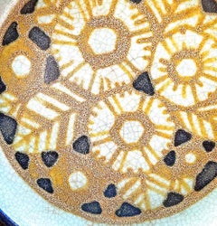 "Stylized Flowers, " Rare Art Deco Exhibition Piece by Catteau, Paris 1925 Expo