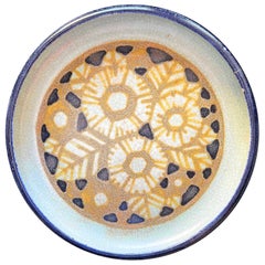"Stylized Flowers, " Rare Art Deco Exhibition Piece by Catteau, Paris 1925 Expo