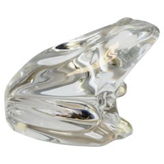 Stylized Frog Sculpture / Paperweight by Baccarat