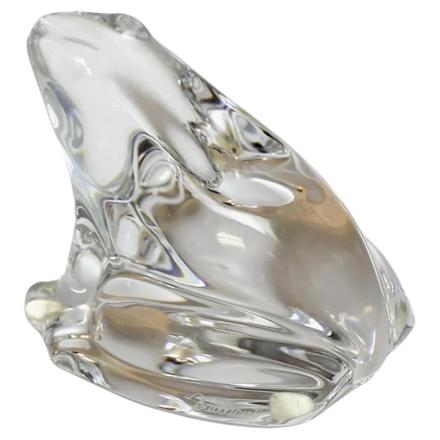 Stylized Frog Sculpture / Paperweight by Baccarat