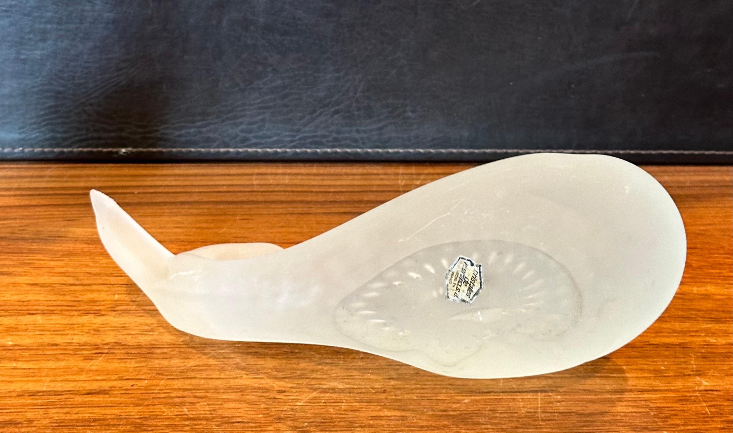 Escultura Ballena de Cristal Esmerilado Estilizado by Cristales de Murano en venta 2