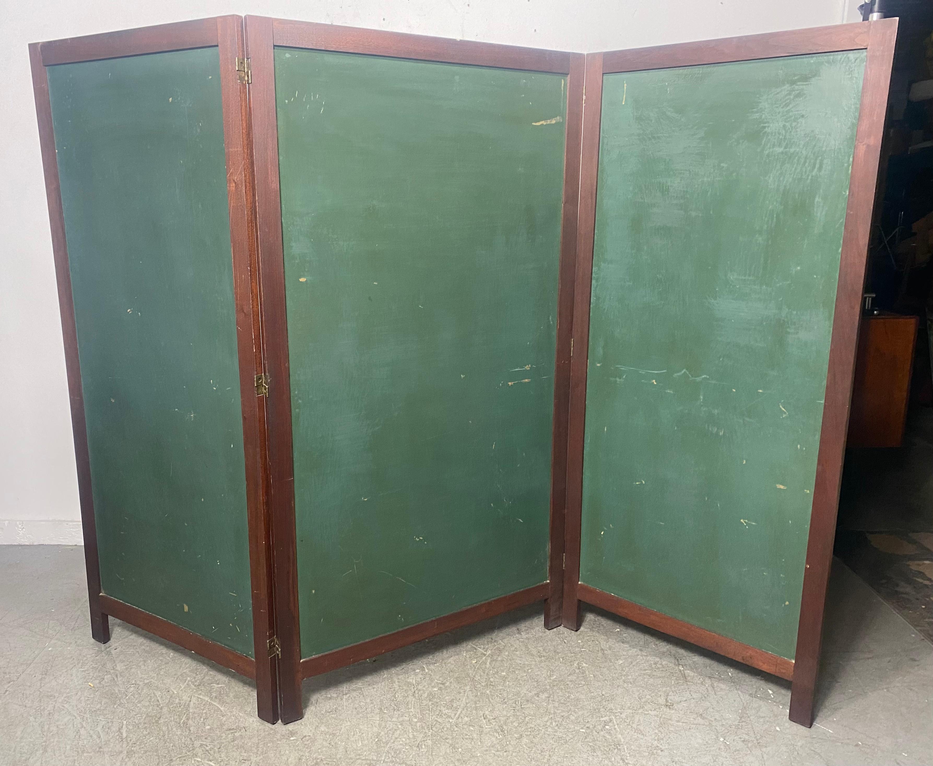 Early 20th Century Stylized Hand Painted Art Deco Screen / Divider Signed Marian B. Jeffries C.1928 For Sale