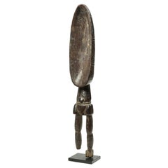 Stylized Human Dan Ritual Wood Serving Spoon, Ivory Coast, Africa