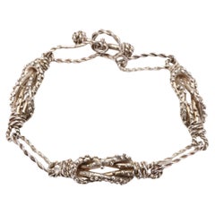 Stylized Knot Link Bracelet, Sterling Silver