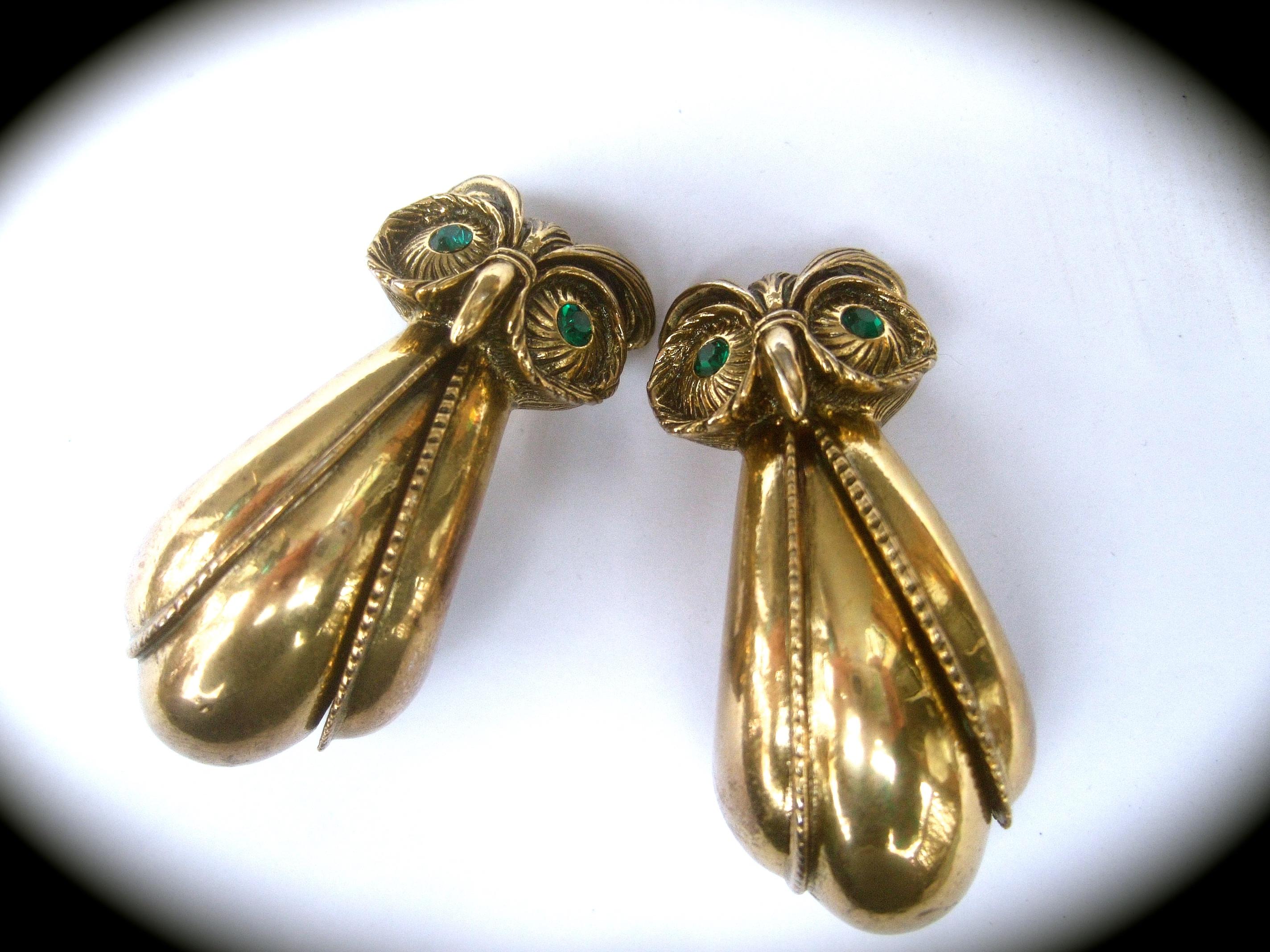 vintage owl earrings