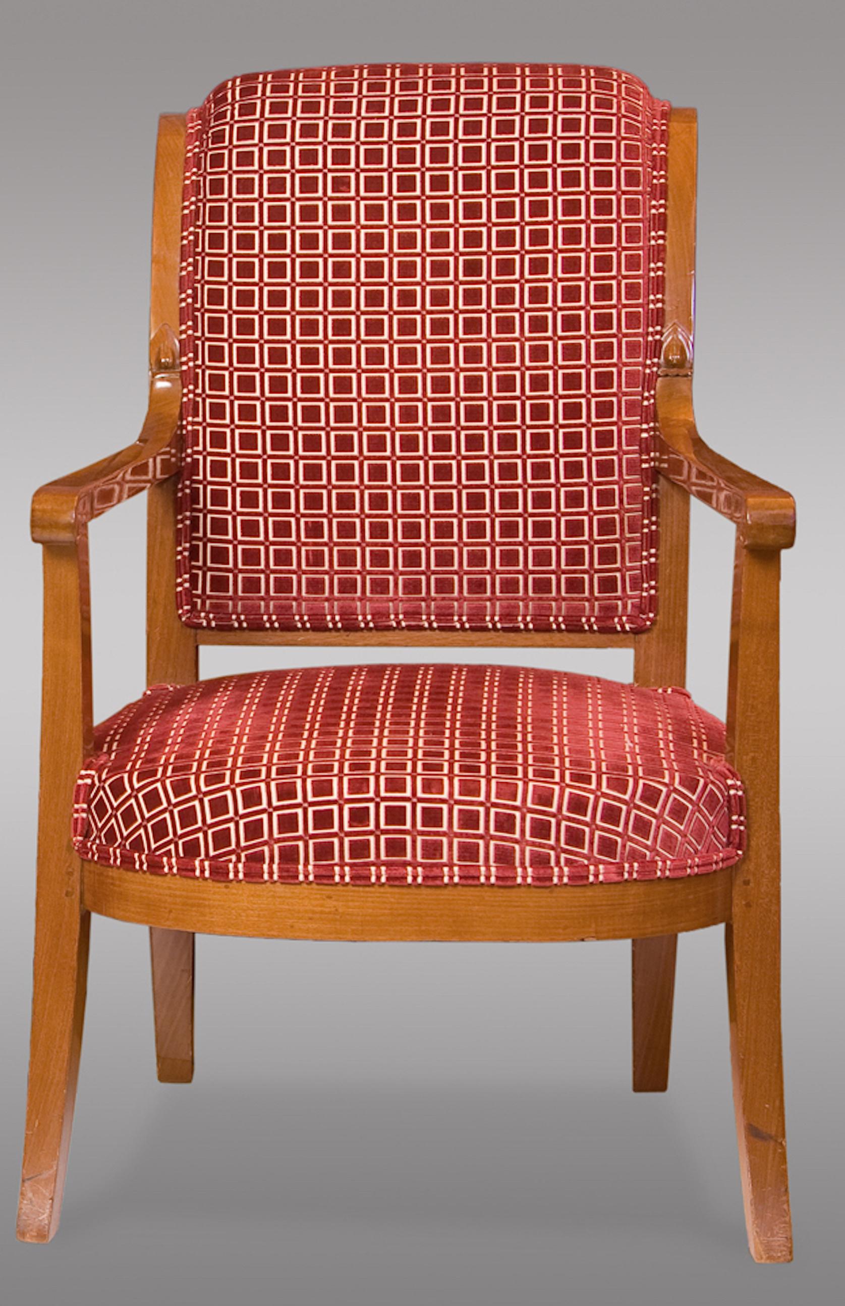 French Stylized  Armchairs, Directoire Period, circa 1800 For Sale