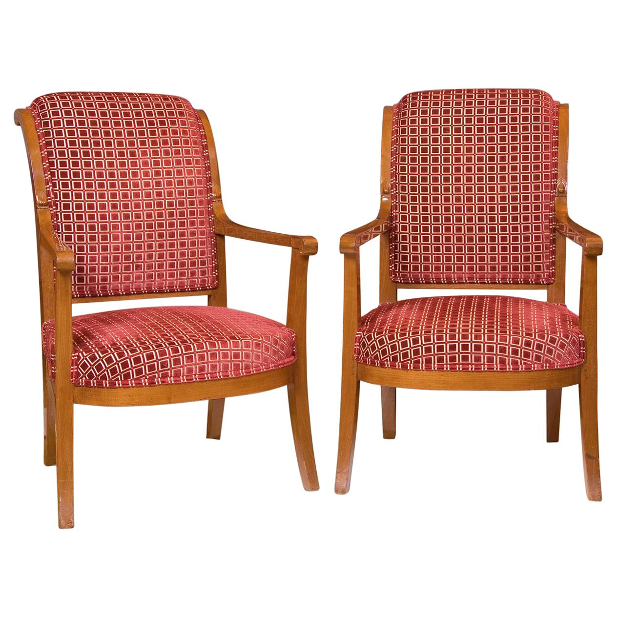 Stylized  Armchairs, Directoire Period, circa 1800 For Sale