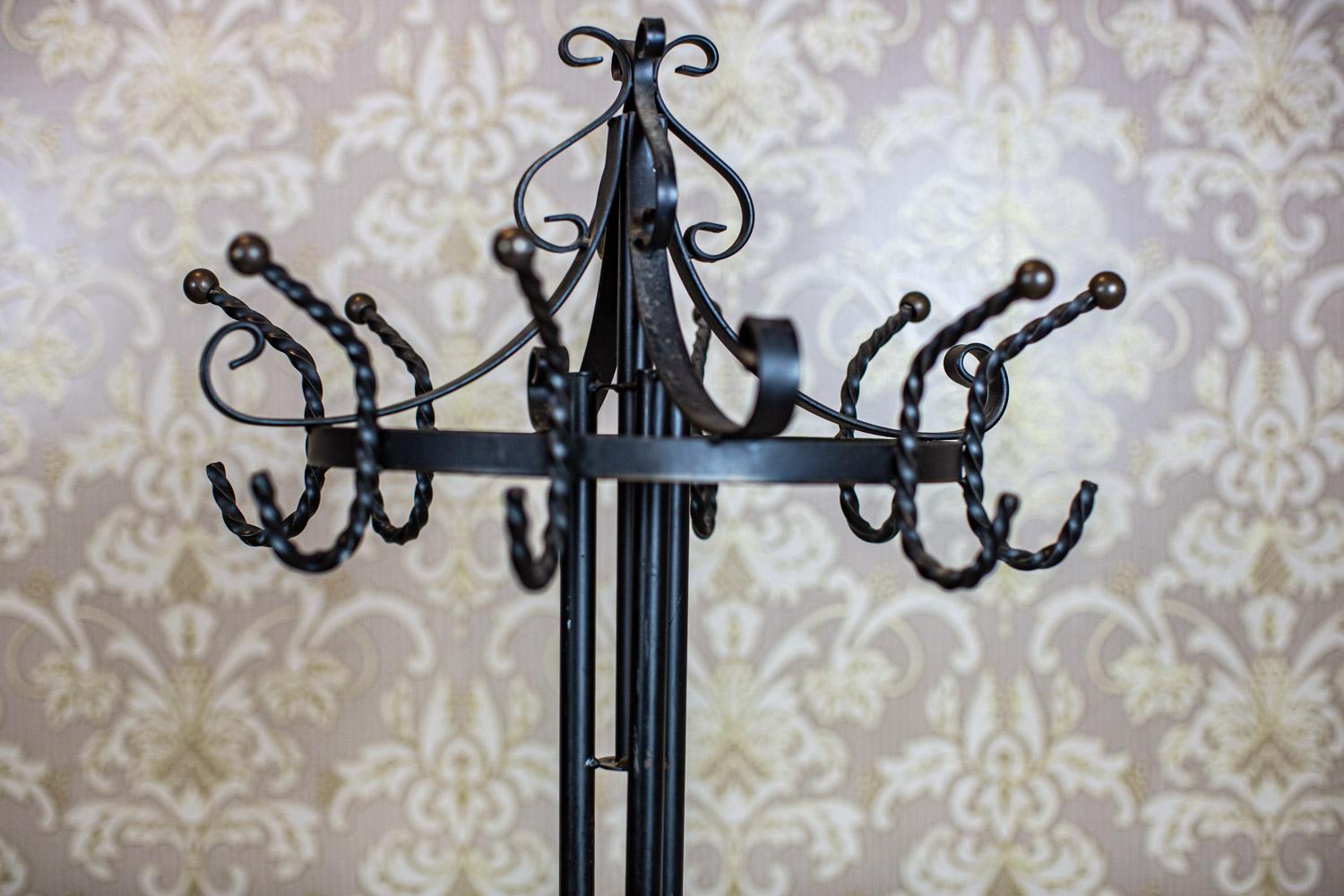 Stylized Metal Coat Stand from the 20th Century In Good Condition For Sale In Opole, PL
