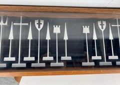 Juego de ajedrez estilizado de aluminio extruido moderno de mediados de siglo, ALCOA