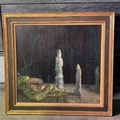 Stylized Oriental Still Life Oil on Board after Hovsep Pushman