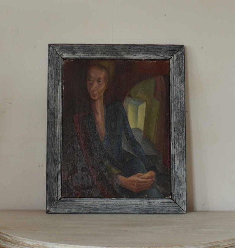 Expressionist Stylized Portrait of a Lady, Iris Hardcastle, circa 1940 For Sale