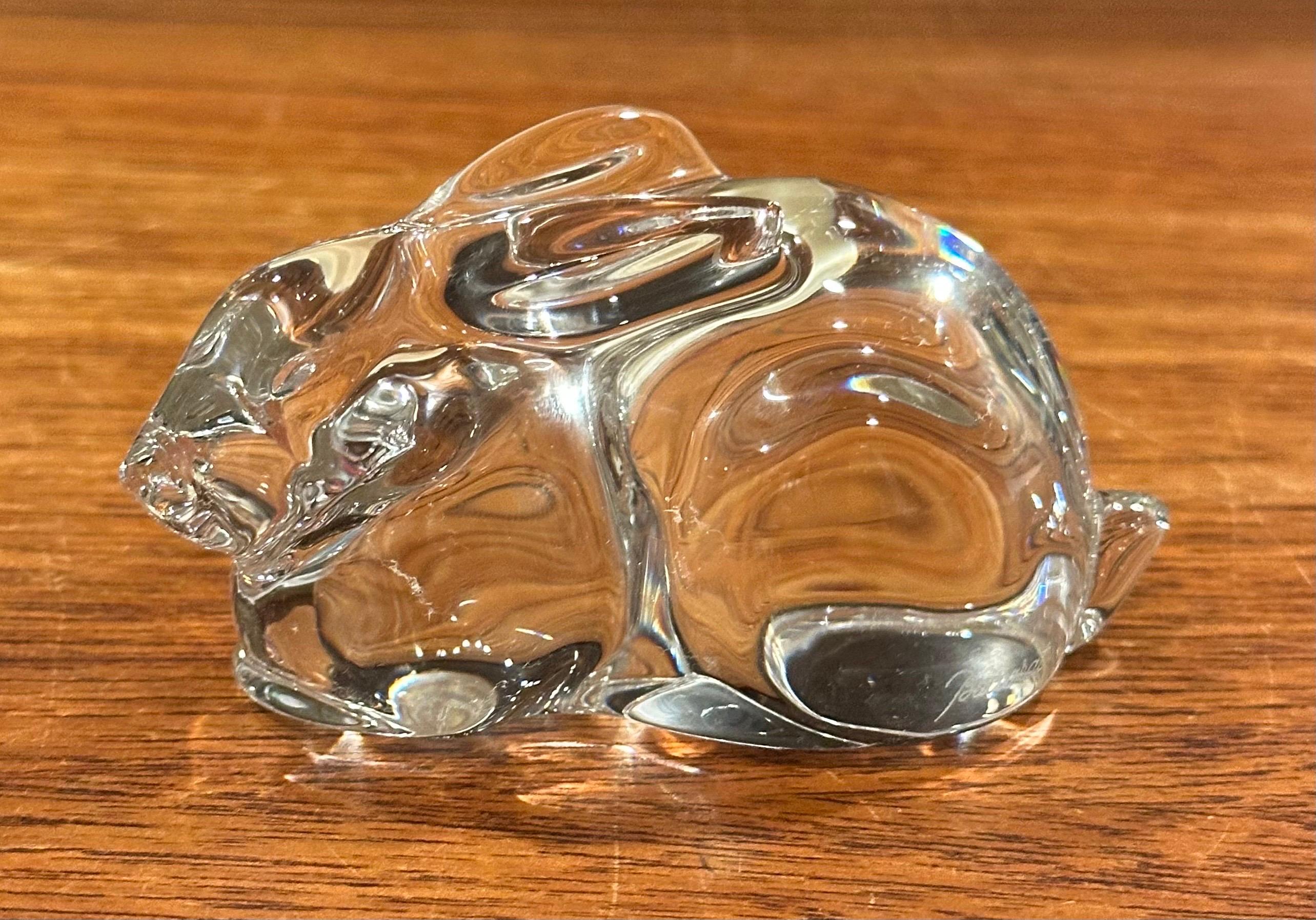 Scultura di coniglio stilizzato / Fermacarte di Baccarat in vendita 5