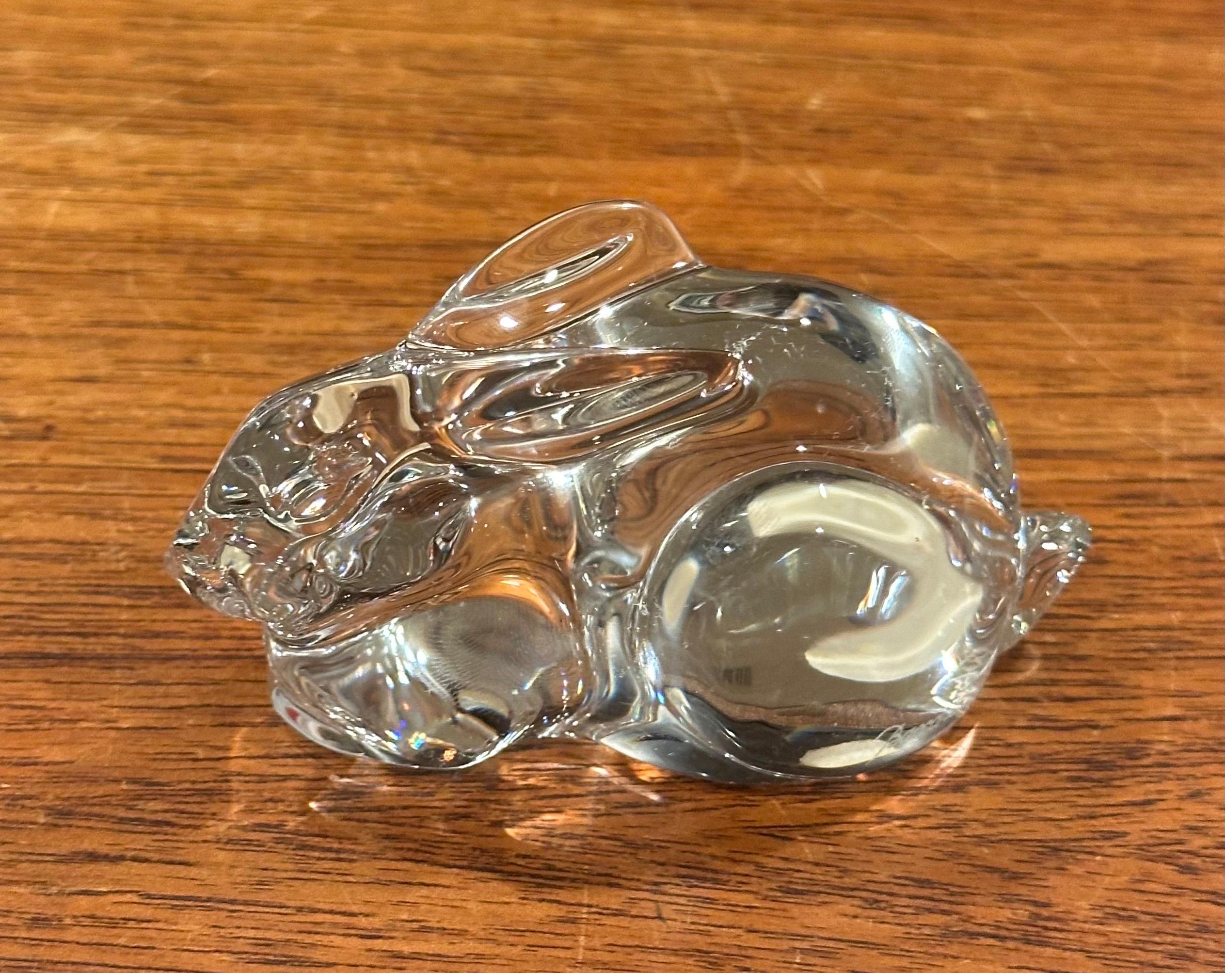 Scultura di coniglio stilizzato / Fermacarte di Baccarat in vendita 6