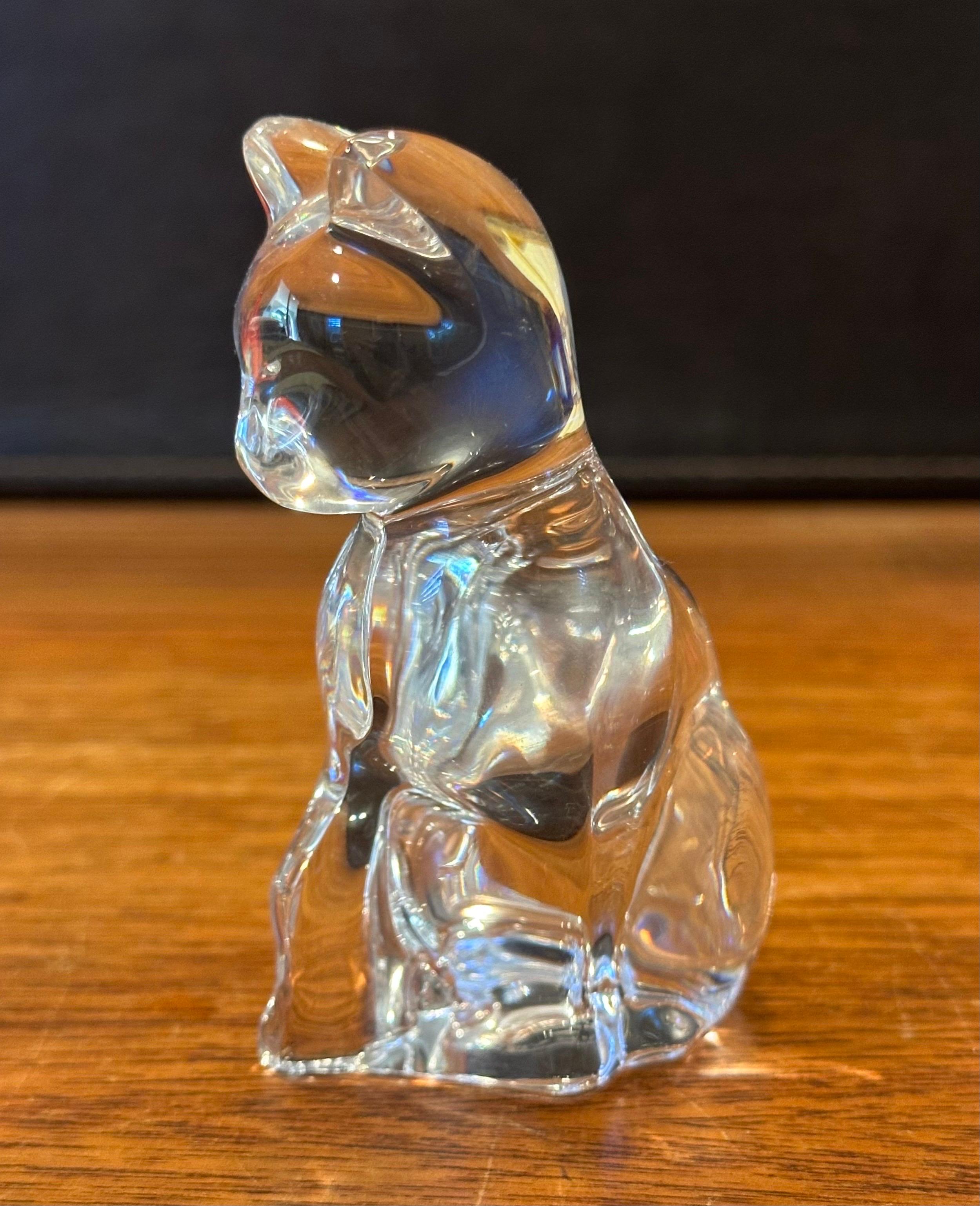 Scultura di gatto seduto stilizzato / Fermacarte di Baccarat in vendita 4