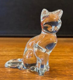 Stylized Sitting Cat Sculpture / Paperweight by Baccarat