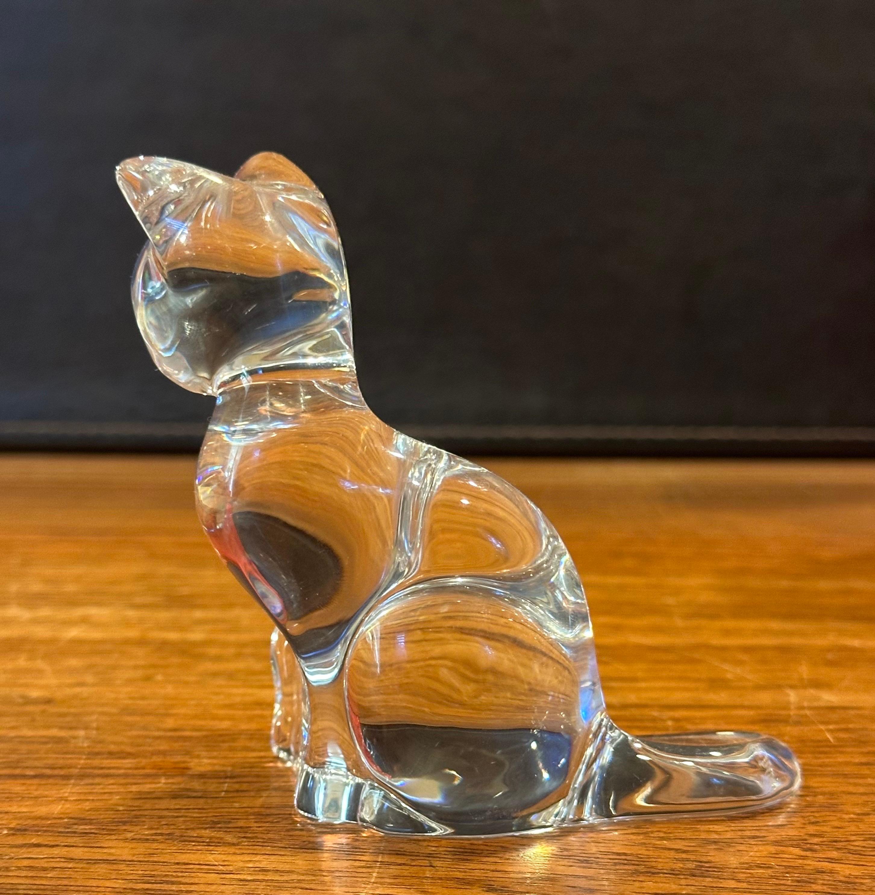 Scultura di gatto seduto stilizzato / Fermacarte di Baccarat in vendita 2