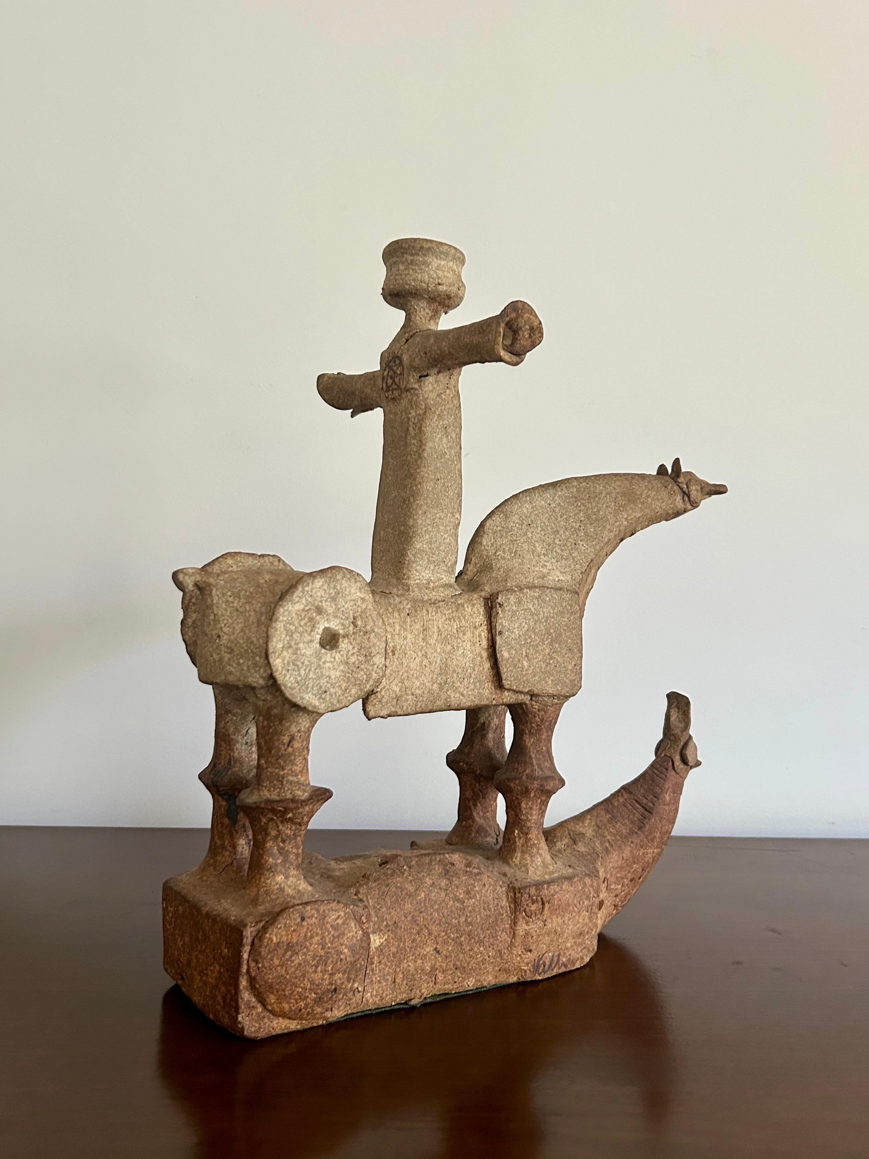 1938 -
Mr. Vallien originally from Sweden had brief employment with a small Los Angeles ceramic factory in the 1960's. 
While there his talents were recognized and valued, and Soon after, he was able to get his own studio where his creative