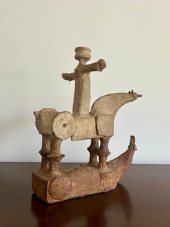 Hand Built Stoneware Horse Sculpture Bertil Vallien 1960's