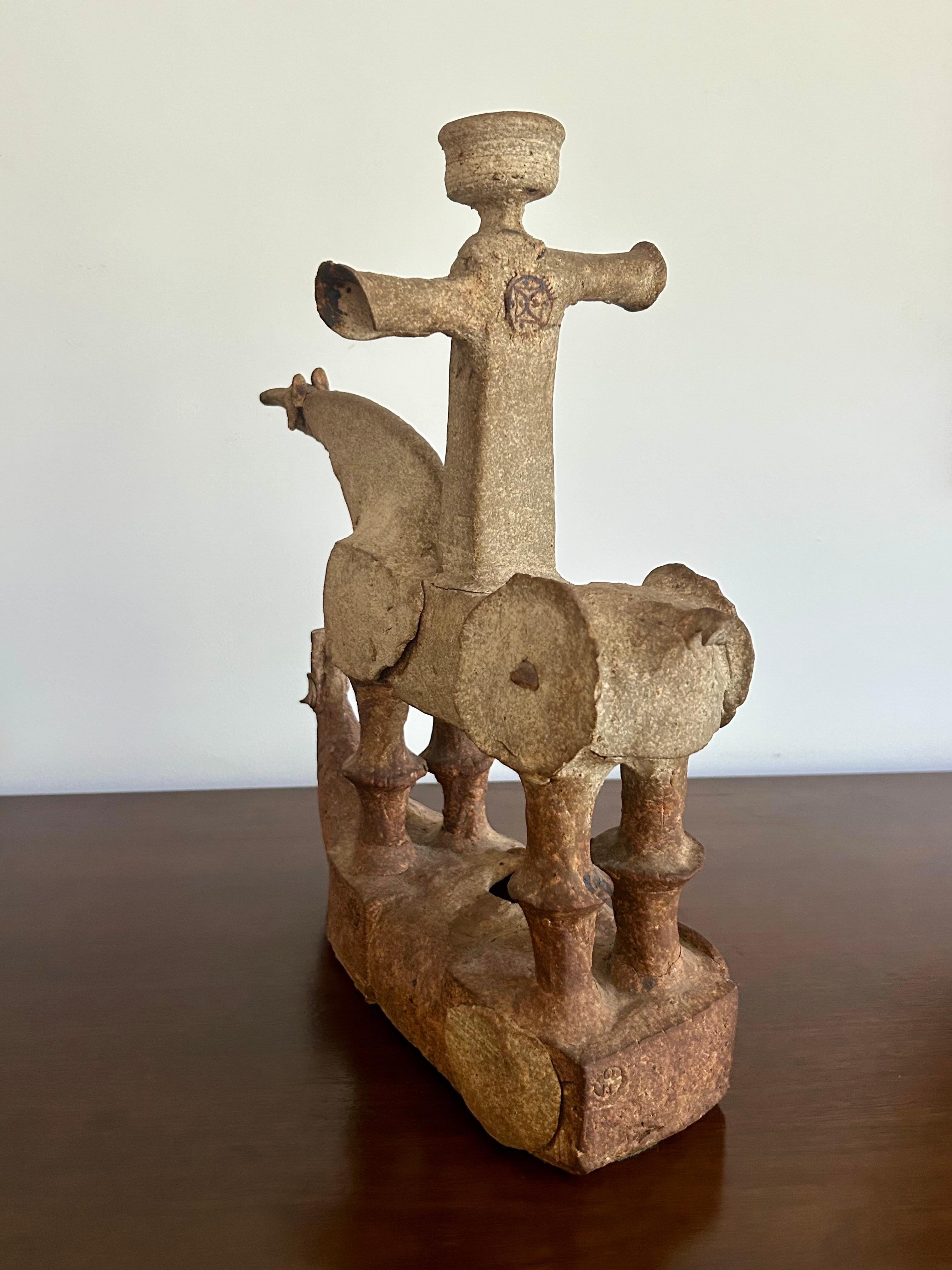 Stylized Stoneware Horse Sculpture Bertil Vallien For Sale 12