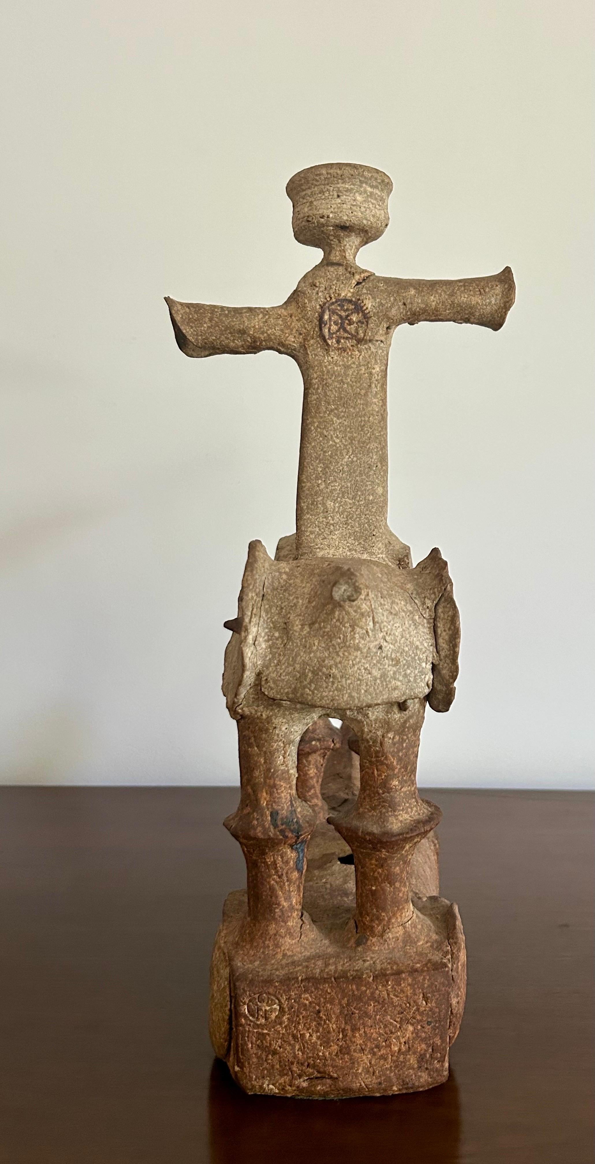 American Stylized Stoneware Horse Sculpture Bertil Vallien For Sale