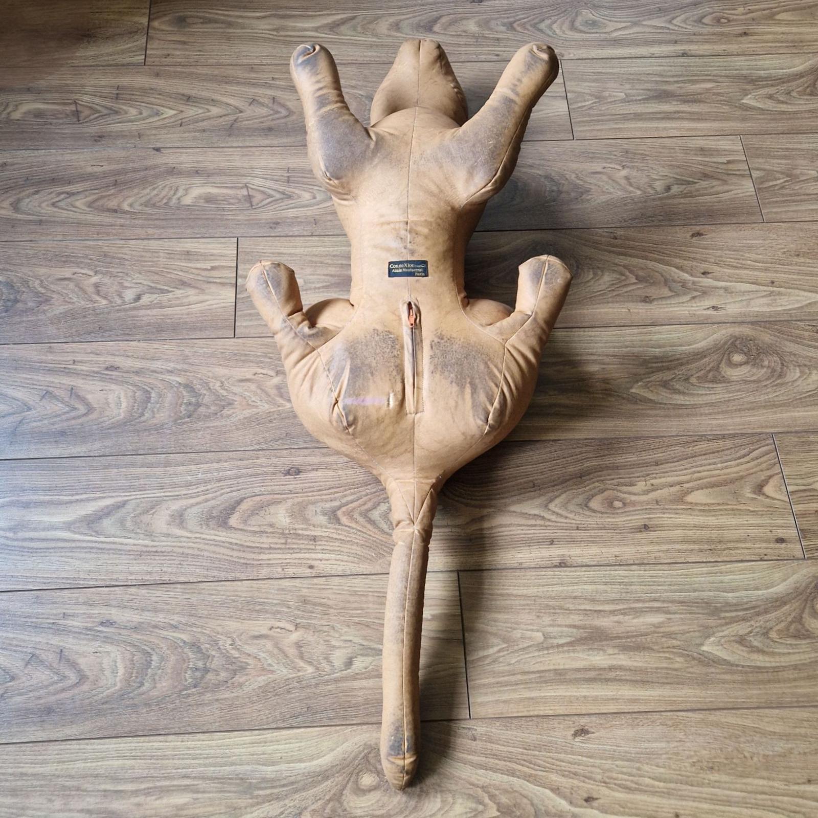 Nylon Stylized stuffed jaguar by Alain Montserrat, France 1970s For Sale