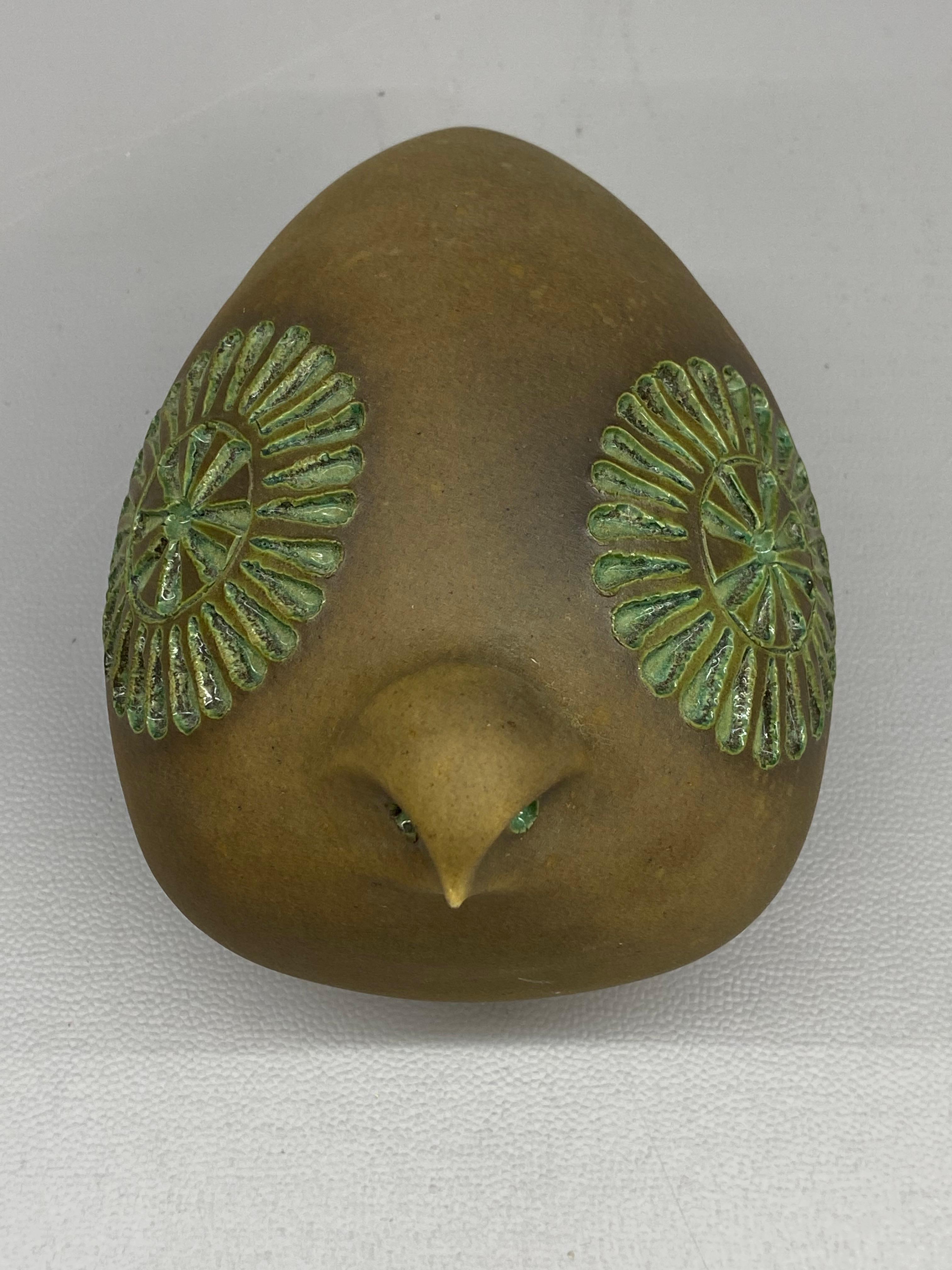 Stylized Swedish Pottery Bird by Erik Tomas Anagrius In Good Condition For Sale In Garnerville, NY