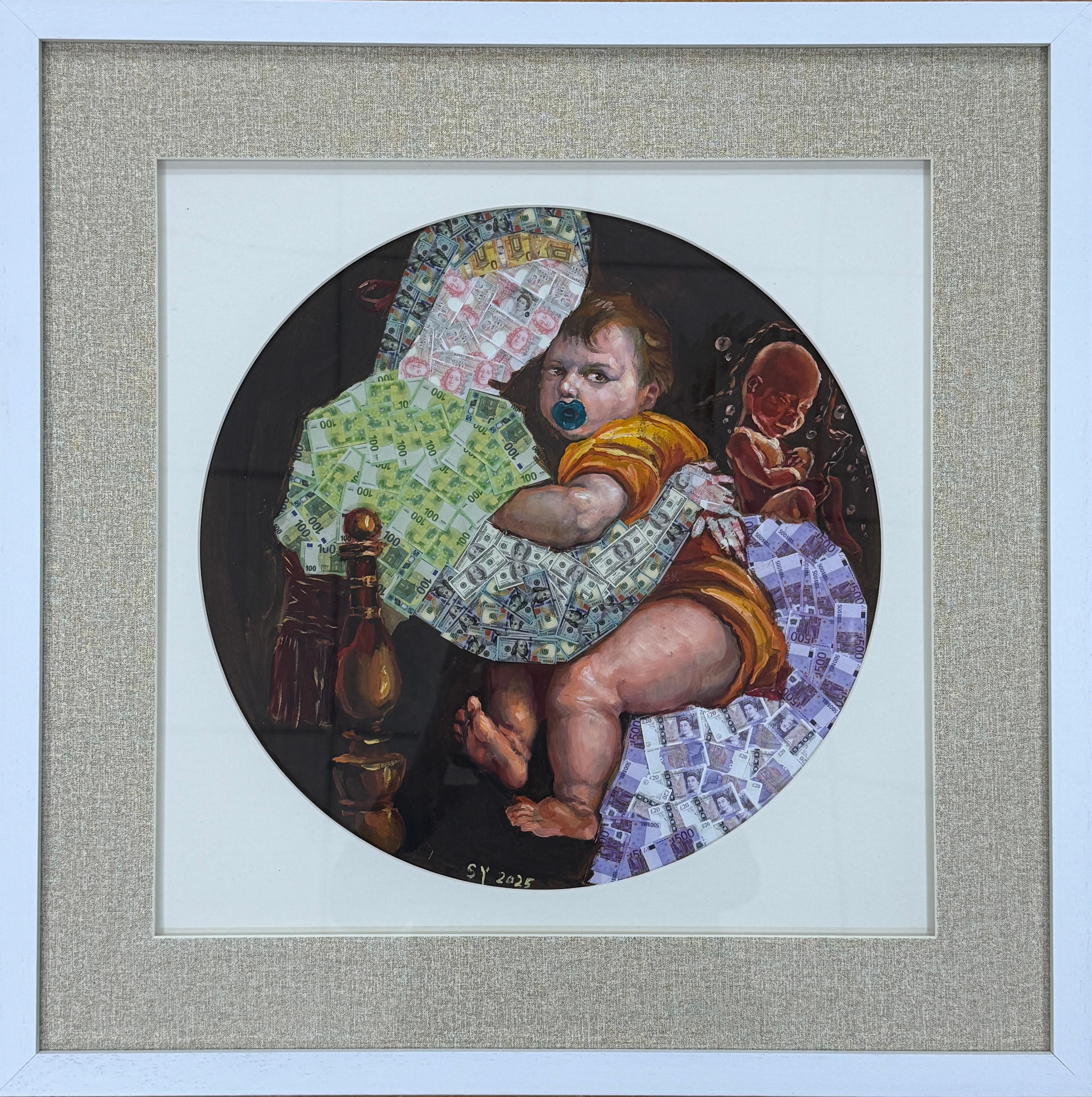 Oil on cardboard with collages

Su Yu is a Chinese artist born in 1987 who lives and works in Beijing. He was an old student of prestigious art teachers as Shi Liang &amp; Chen Danqing at Oil Painting Institute in Beijing, China.

Text by Shi