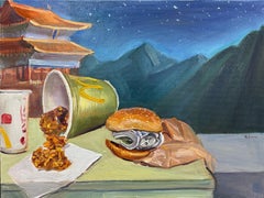Chinese Contemporary Art by Su Yu - Dollar Burger under Stars