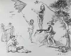 Chinese Contemporary Art by Su Yu - Mickey and Donald Duck