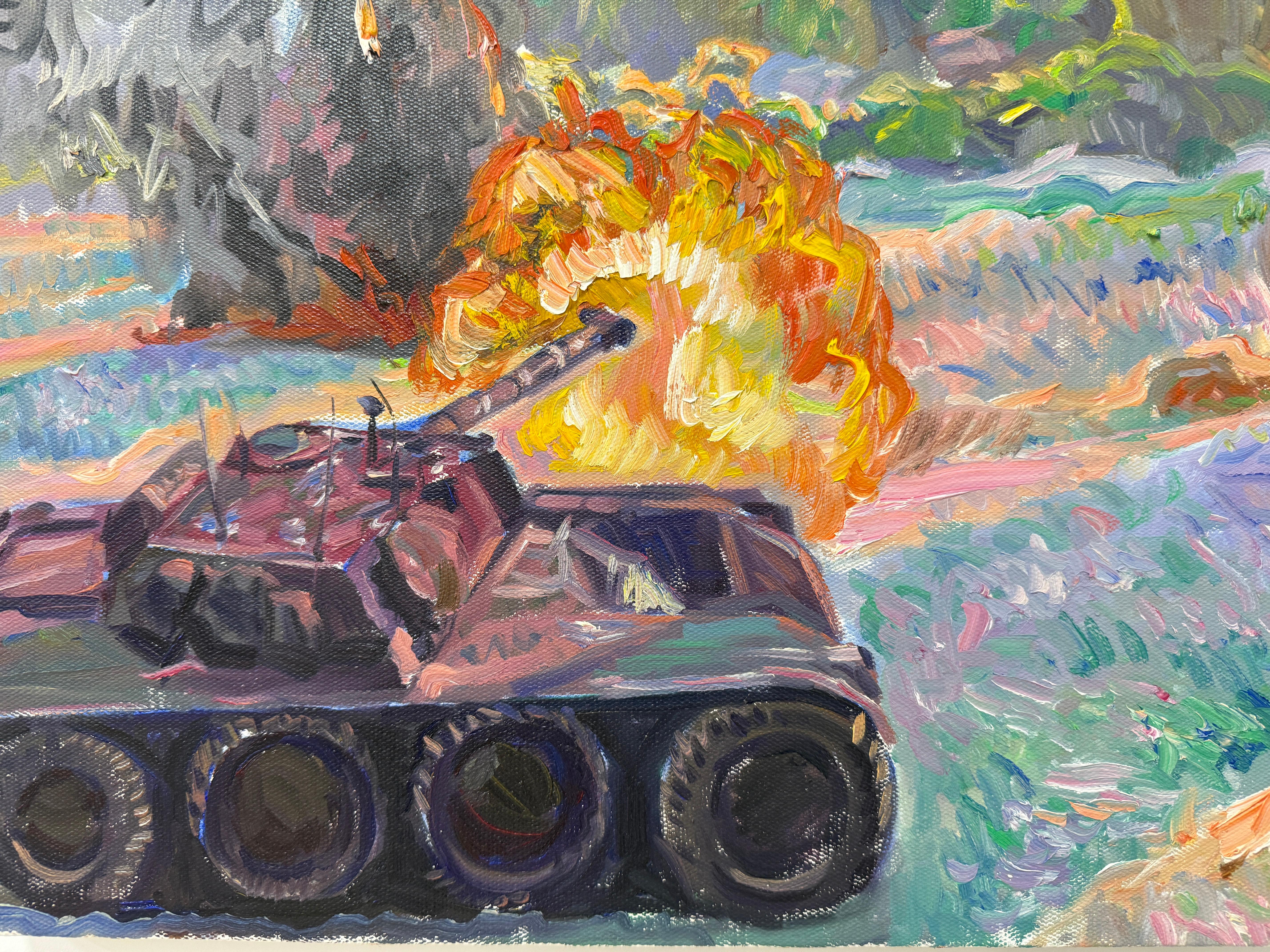 Arte contemporáneo chino de Su Yu - Guerra de tanques en venta 1