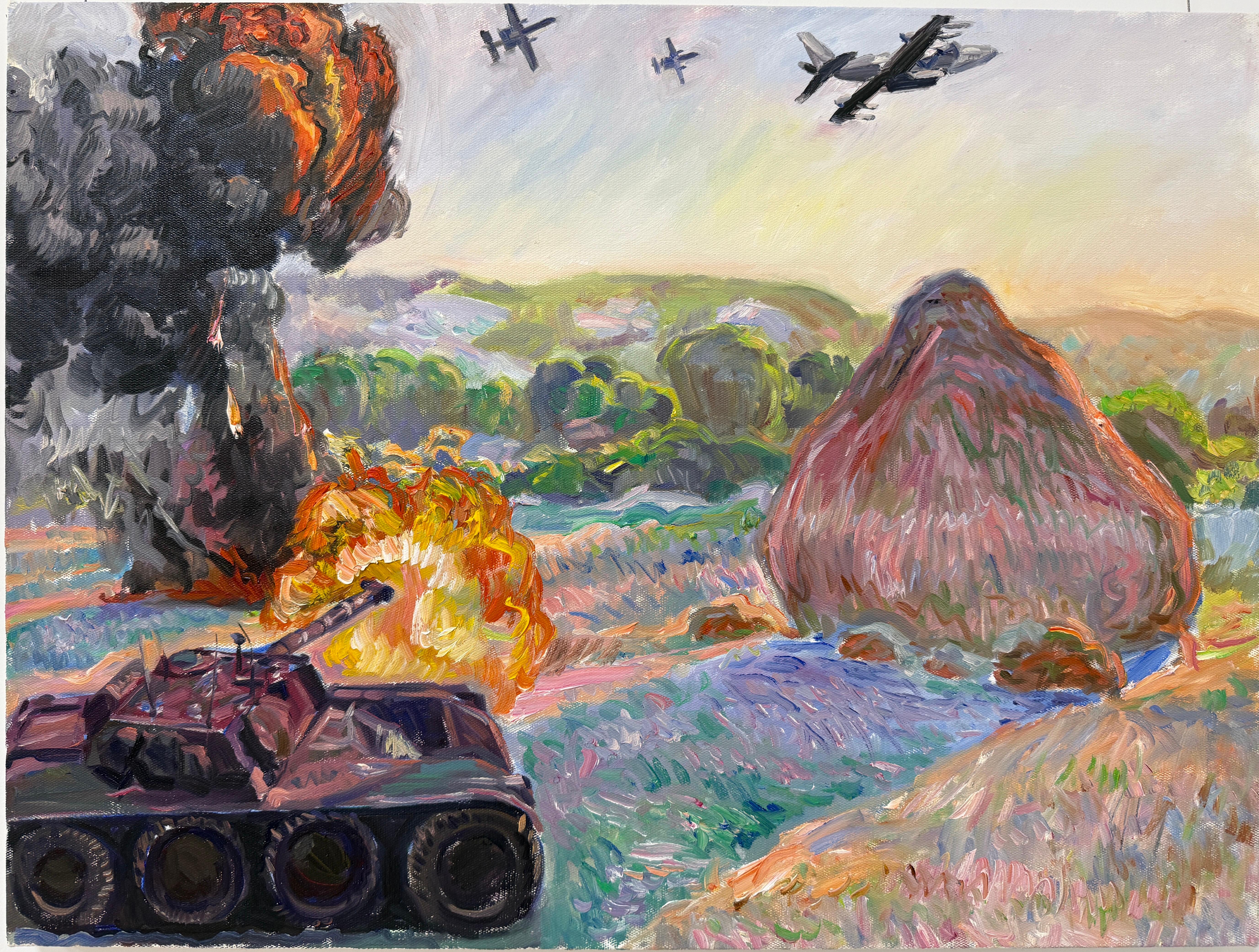Arte contemporáneo chino de Su Yu - Guerra de tanques en venta 3