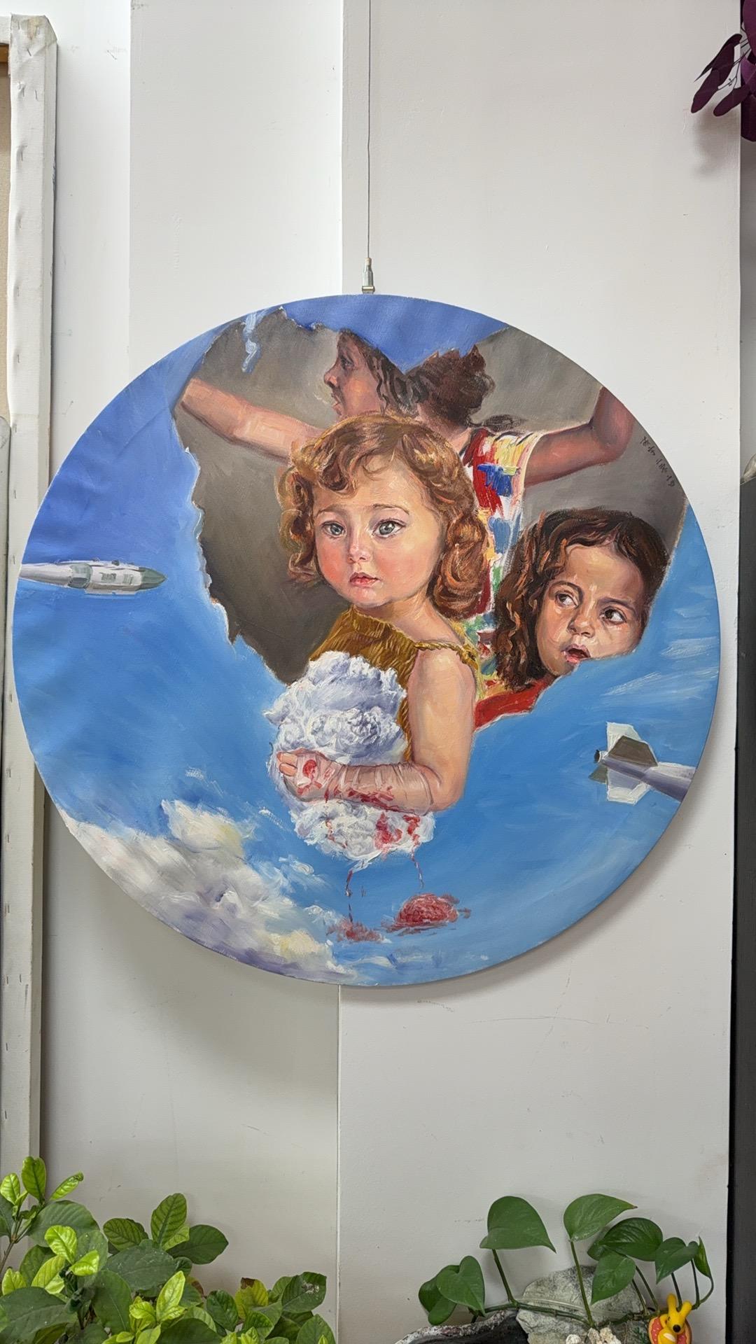 Arte cinese contemporanea di Su Yu - Il cielo dei bambini in vendita 1