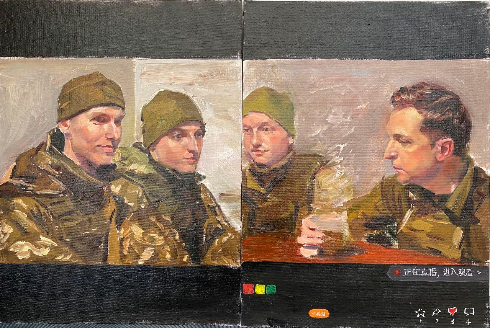 Olio su tela - dittico 

Su Yu è un'artista cinese nata nel 1987 che vive e lavora a Pechino, in Cina. An He è stato un vecchio studente di prestigiosi insegnanti d'arte come Shi Liang e Chen Danqing all'Istituto di Pittura a Olio di Pechino.