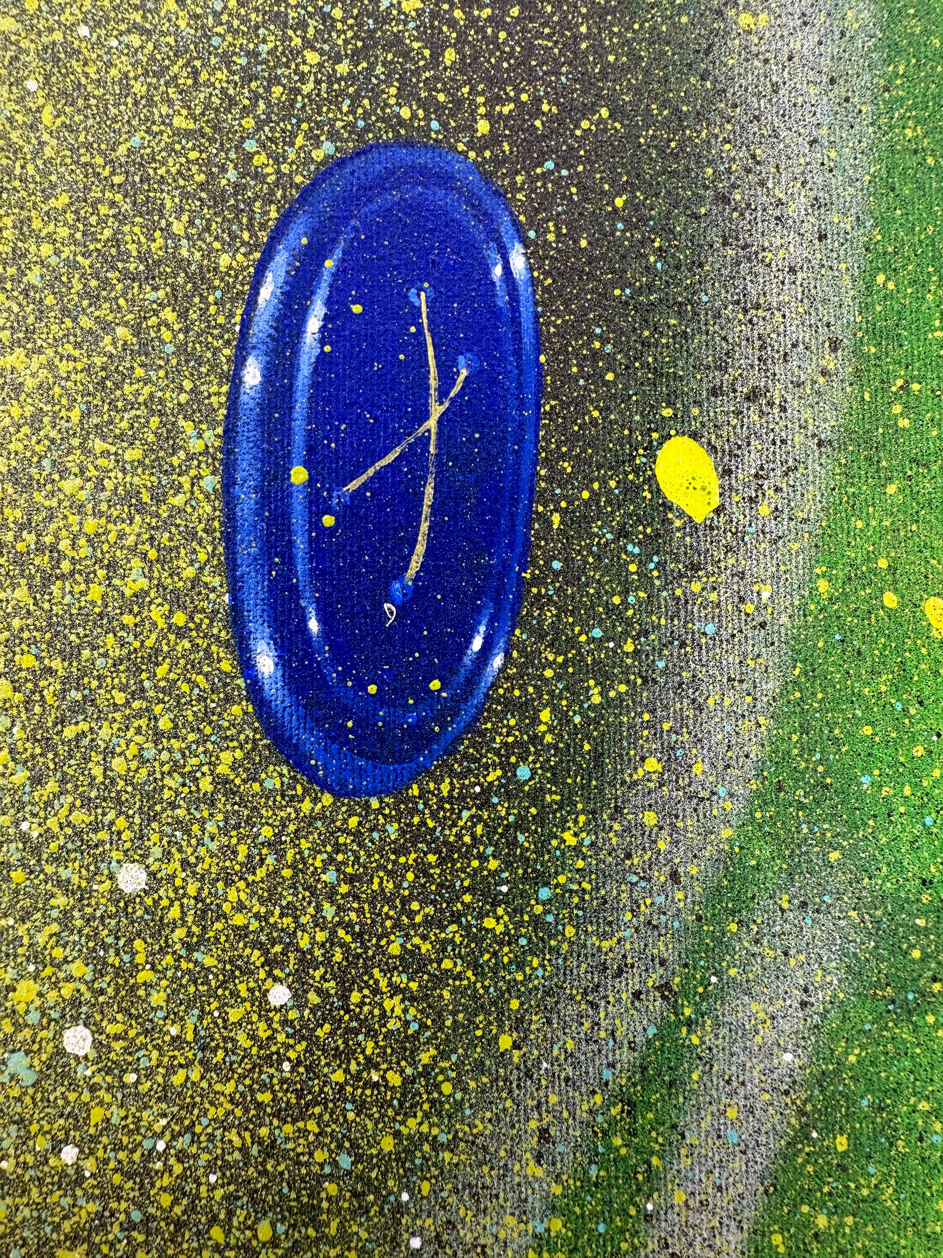 A Thousand Star #7 (peinture originale sur bois) - Contemporain Painting par Suanjaya Kencut