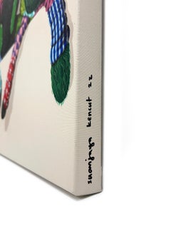 Serie In Frame - Relax in casa (dipinto originale di grandi dimensioni su tela)