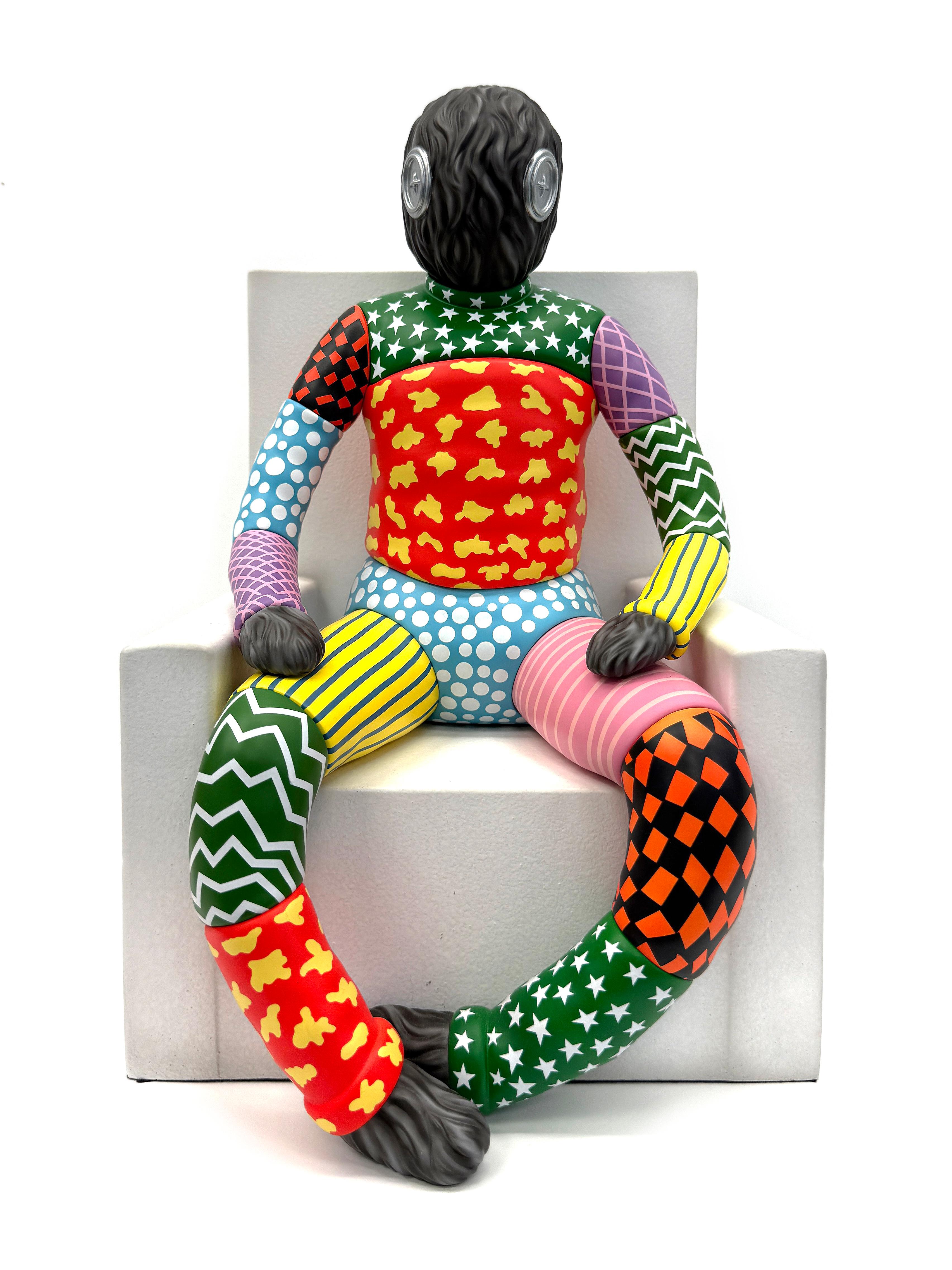Figurative Sculpture Suanjaya Kencut - Positionnement (rare sculpture en résine)