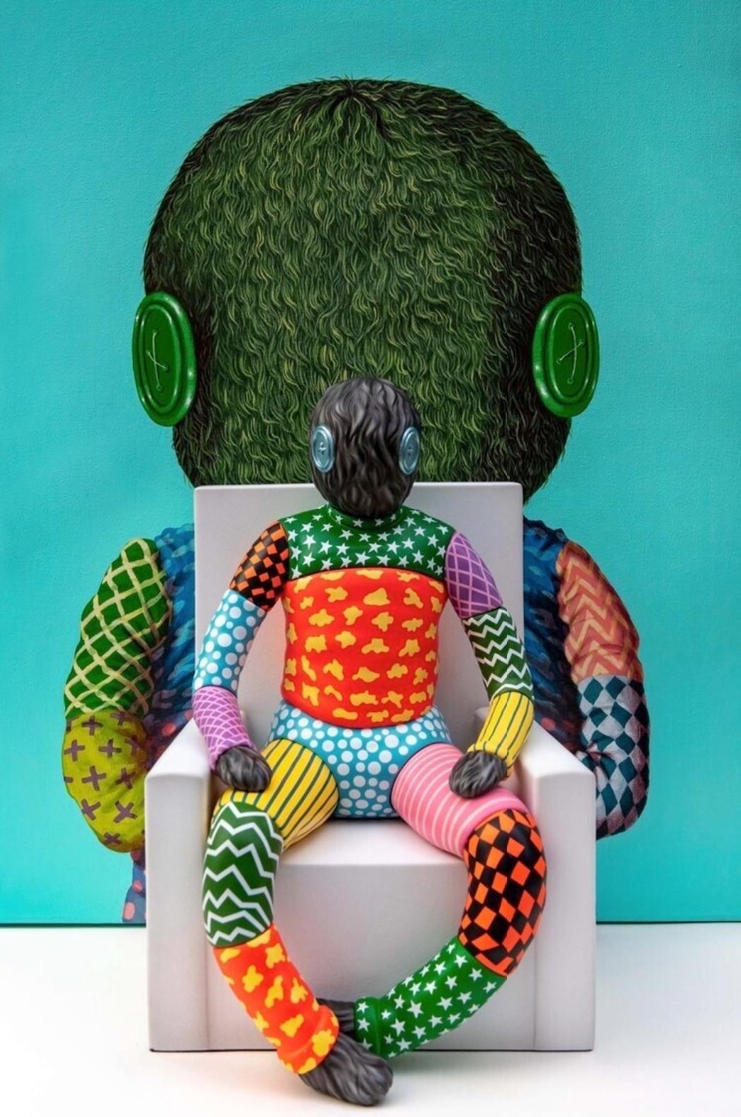 Suanjaya Kencut
Positioning, 2022
Resin/Hand Colored Metal
12 1/5 × 5 9/10 × 8 1/10 in  31 × 15 × 20.5 cm
Edition of 100
Published by League OTO
This work is accompanied by a metal Certificate of Authenticity, engraved with the artist's name, title,