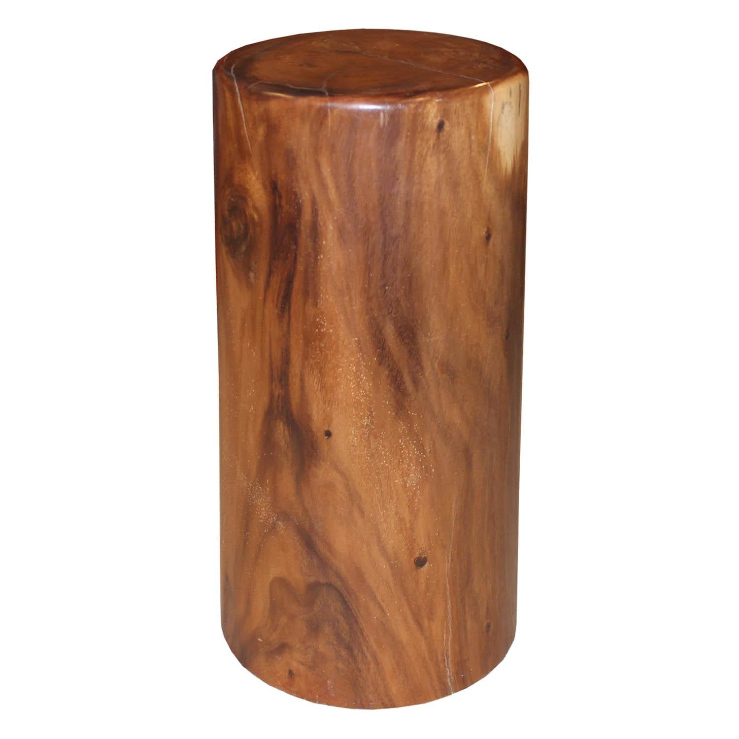 Beautiful Indonesian suar wood pedestal can be used as a base for art or as a side table.