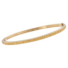 Suarez 18 Karat Yellow Gold and 1.69 Cttw Yellow Sapphire Bangle Bracelet