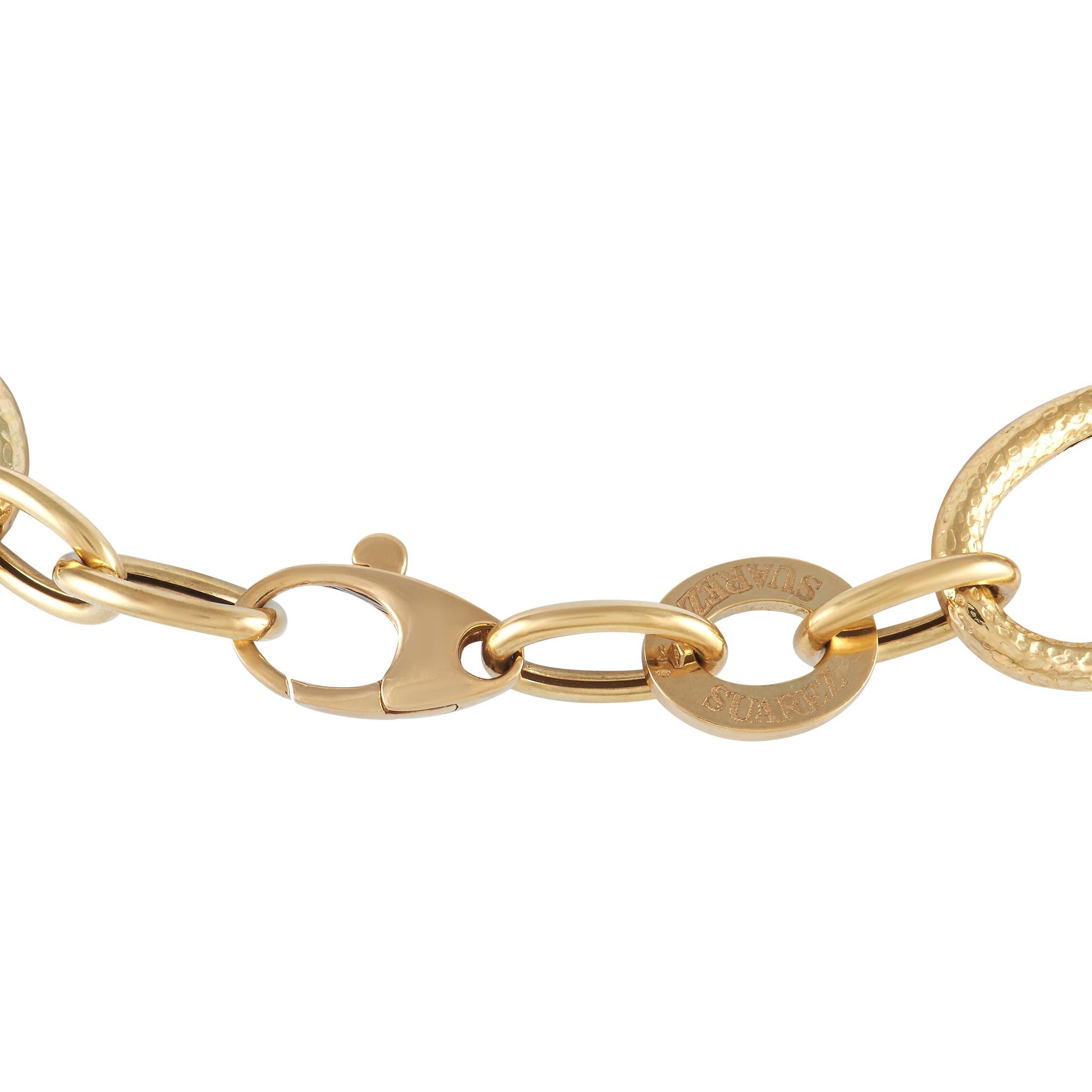 Suarez 18K Gelbgold Link Halskette im Zustand „Hervorragend“ in Southampton, PA