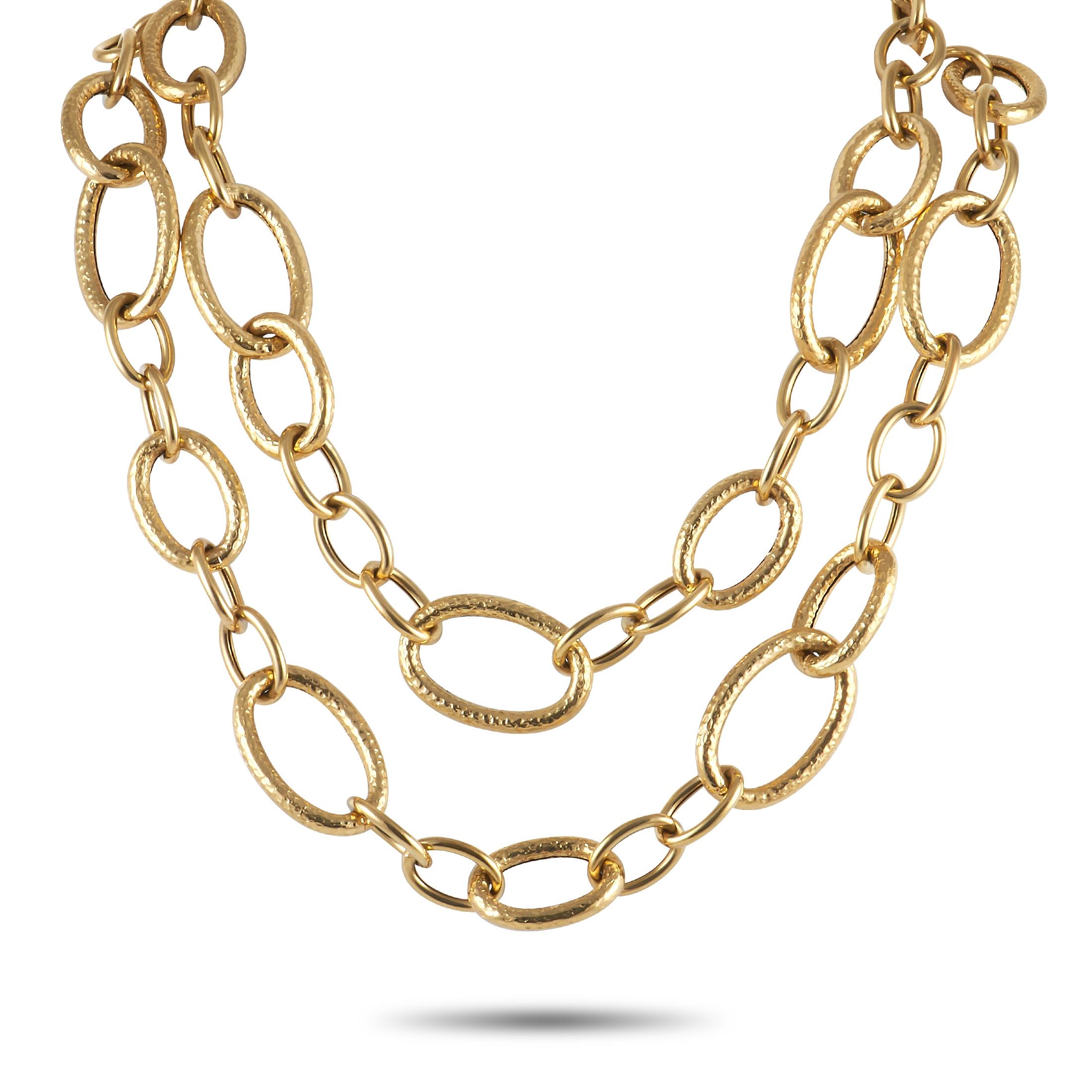Suarez 18K Gelbgold Link Halskette Damen