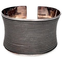 Suarti Bali Sterling Silver Wide Braided Cuff Bracelet