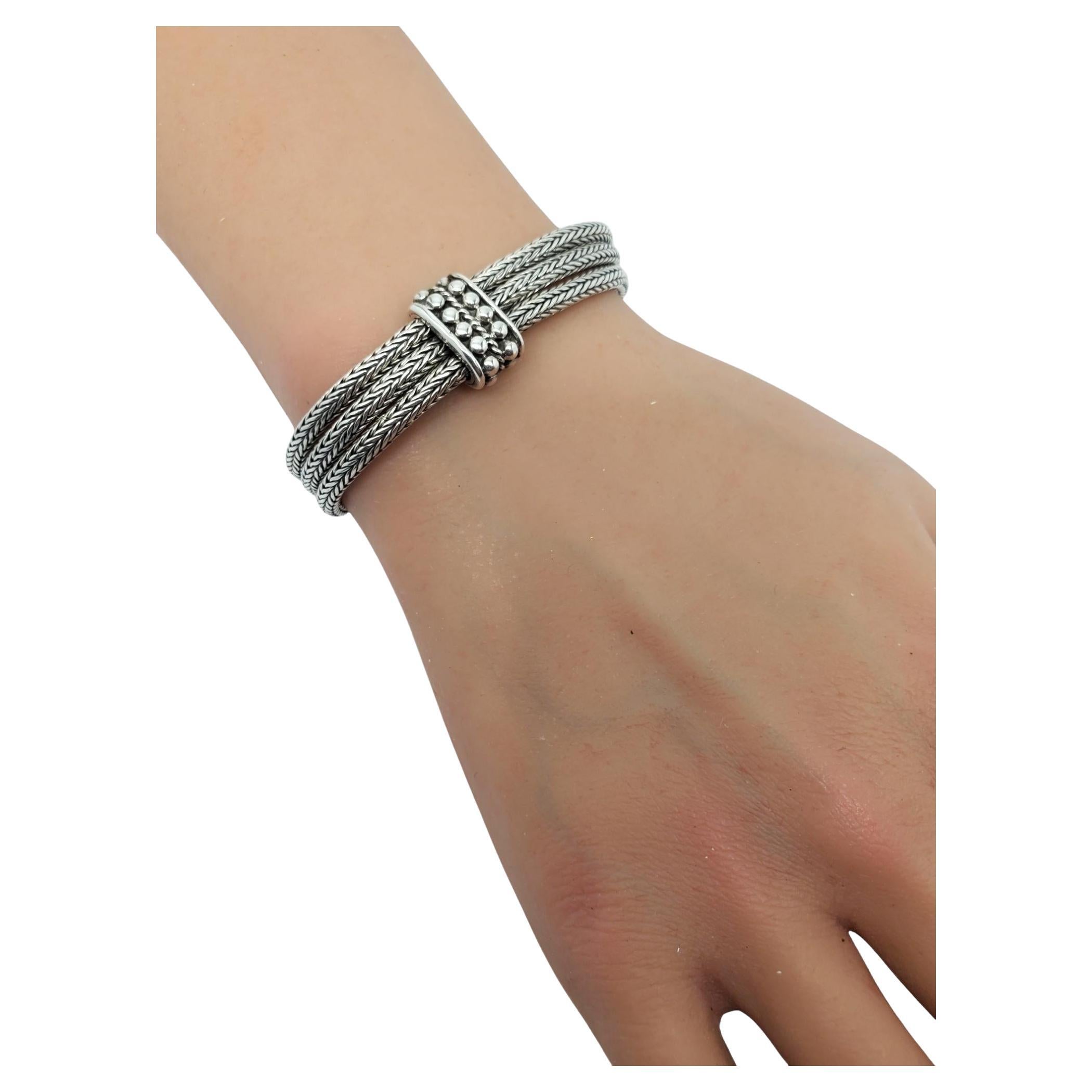 Suarti Sterling Silver Hand Woven 3 Chain Bracelet #20568
