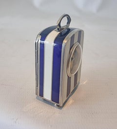 Sub Miniature Silver and Enamel Carriage Clock by Juvenia